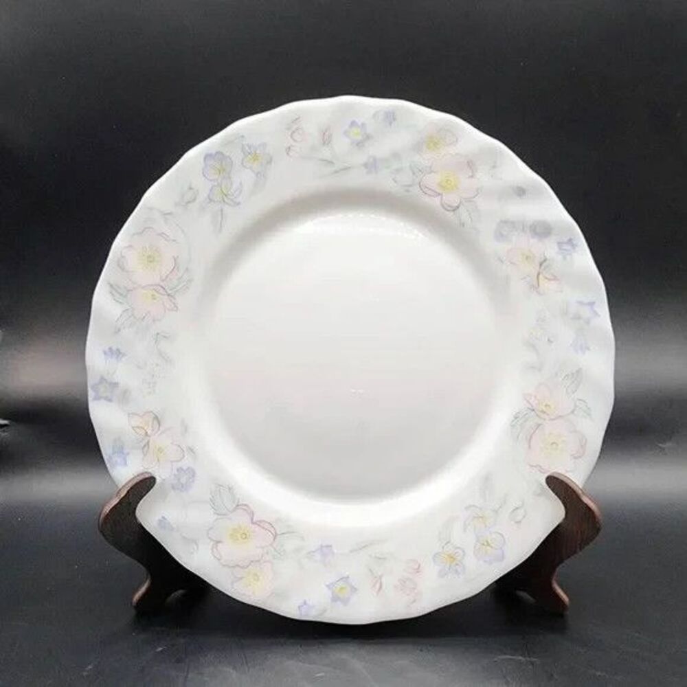 Arcopal France Champetre Floral Scalloped Dinner Plates Set of 4